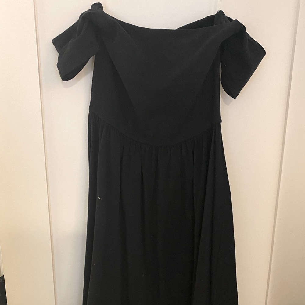 Who What Wear Off-the-Shoulder Black Dress
